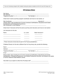 Training Program Survey/Renewal Form - Oklahoma, Page 3