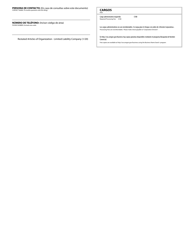 Restated Articles of Organization - Limited Liability Company - Oregon (English/Spanish), Page 2