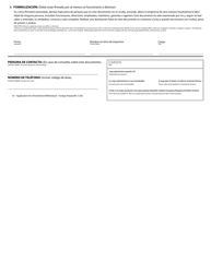 Application for Amendment/Withdrawal - Foreign Nonprofit - Oregon (English/Spanish), Page 2