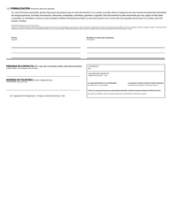 Application for Registration - Foreign Limited Partnership - Oregon (English/Spanish), Page 2