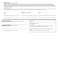 Application for Business Trust - Domestic - Oregon (English/Spanish), Page 2