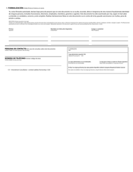 Amendment/Cancellation - Limited Liability Partnership - Oregon (English/Spanish), Page 2