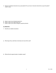 Minimal Sedation Permit Application form - Oregon, Page 4