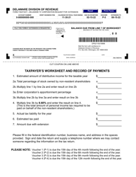 Document preview: Form 1100P-EXT Delaware "s" Corporation Request for Extension - Delaware, 2022
