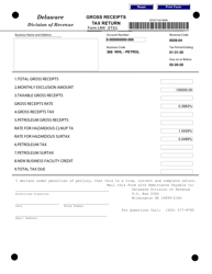 Form LM4 Petroleum Wholesale - Monthly Gross Receipts Tax Return - Delaware, 2020