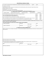 AFMC Form 193 Official Foreign Travel Disclosure Worksheet, Page 2