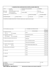 Document preview: AFMC Form 244 T-2 Modification Configuration Control Board Directive