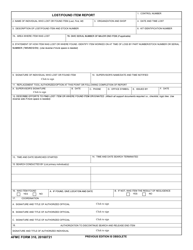 AFMC Form 310 Lost/Found Item Report