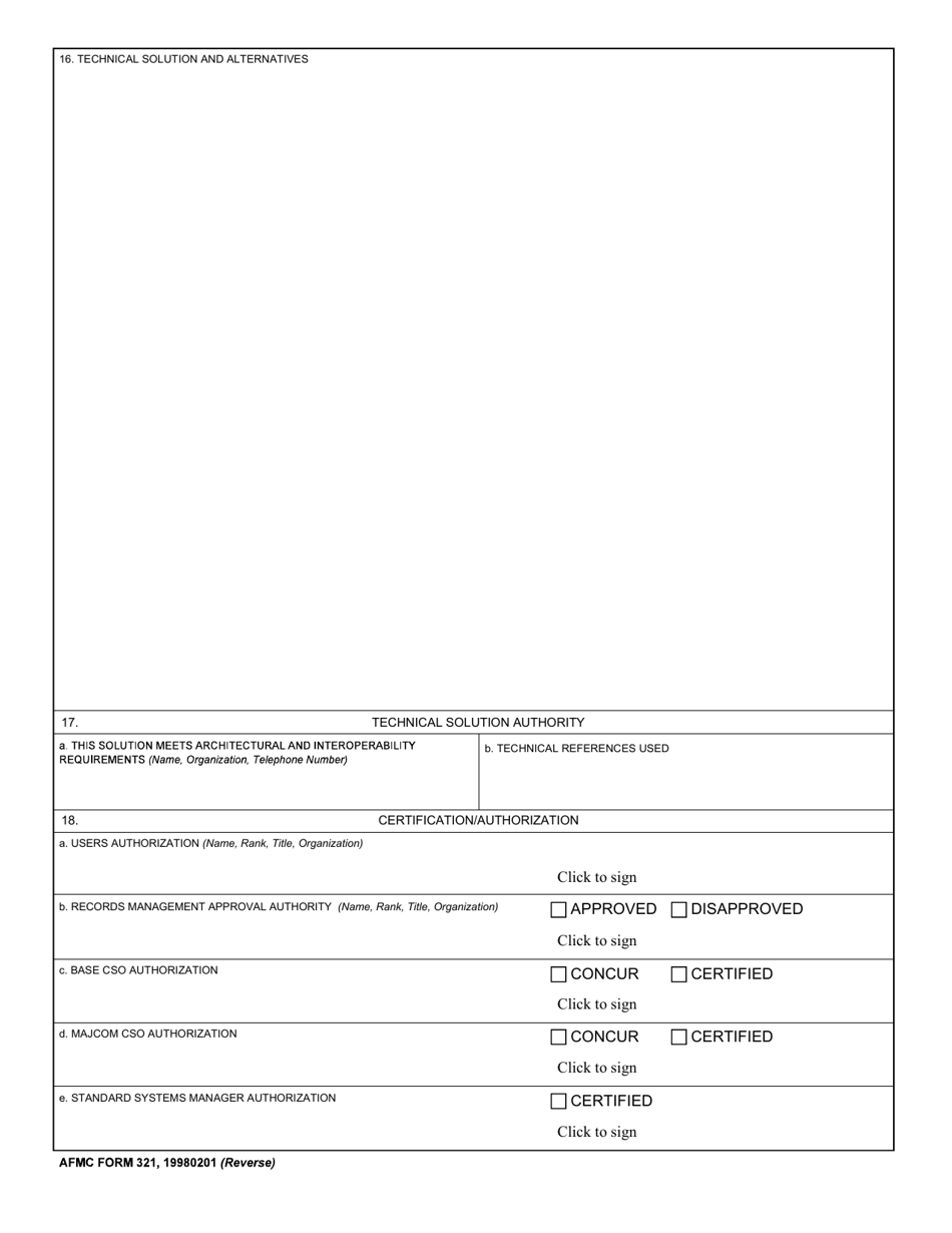 AFMC Form 321 C  I Requirements Document, Page 2