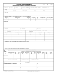 Document preview: AFMC IMT Form 36A Purchase Request Amendment