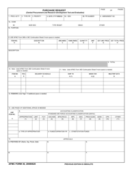 Document preview: AFMC Form 36 Purchase Request