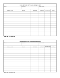 AFMC IMT Form 61 Missing/Removed Tools and Equipment