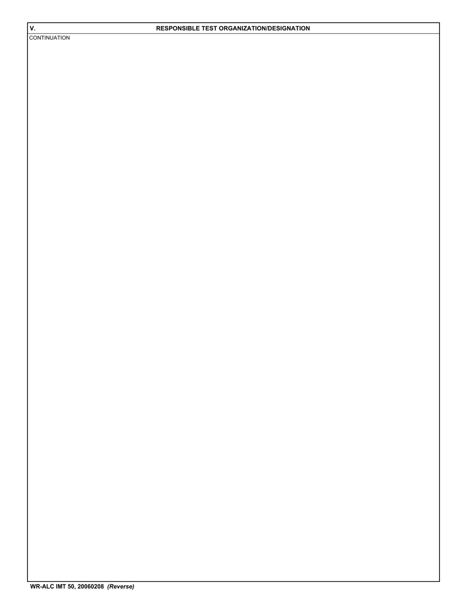 WR-ALC IMT Form 50 Responsible Test Organization Designation / Waiver, Page 2