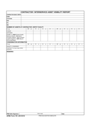 Document preview: AFMC Form 197 Contractor/Interservice Asset Visibility Report