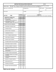 Document preview: AFMC Form 261 Instructor Evaluation Checklist