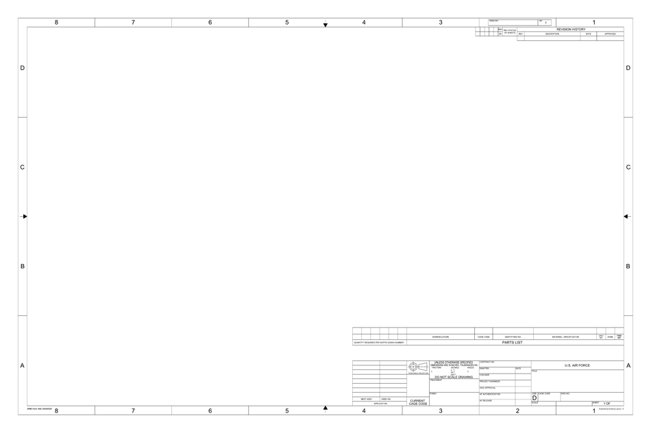 AFMC Form 1655 Engineering Drawing Layout - D, Page 1