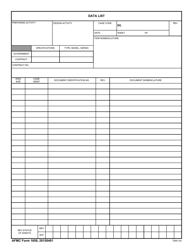 Document preview: AFMC Form 1659 Data List
