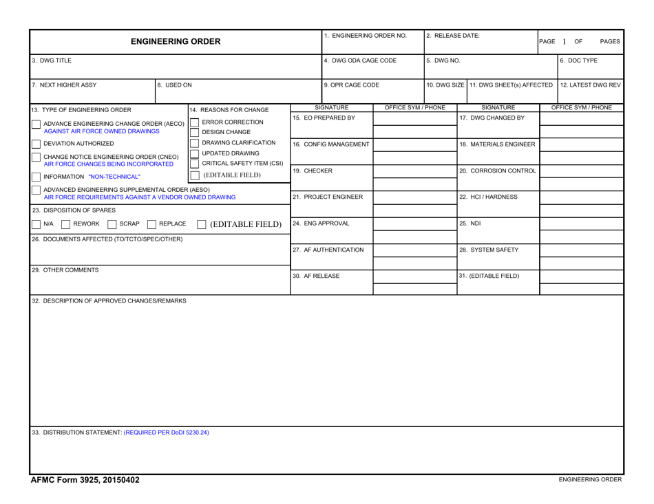 AFMC Form 3925 - Fill Out, Sign Online and Download Fillable PDF ...