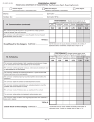 Form CS-4307 Contractor&#039;s Past Performance Report - Pennsylvania, Page 4