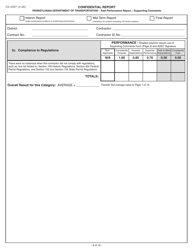 Form CS-4307 Contractor&#039;s Past Performance Report - Pennsylvania, Page 6