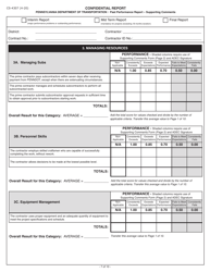 Form CS-4307 Contractor&#039;s Past Performance Report - Pennsylvania, Page 7
