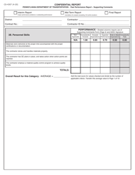 Form CS-4307 Contractor&#039;s Past Performance Report - Pennsylvania, Page 8
