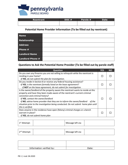 Form PB1  Printable Pdf