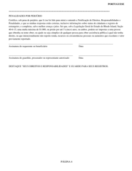 Form SNAP-2 Snap Recertification Form - Rhode Island (Portuguese), Page 8