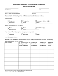 Document preview: API Form L Printing Survey - Rhode Island