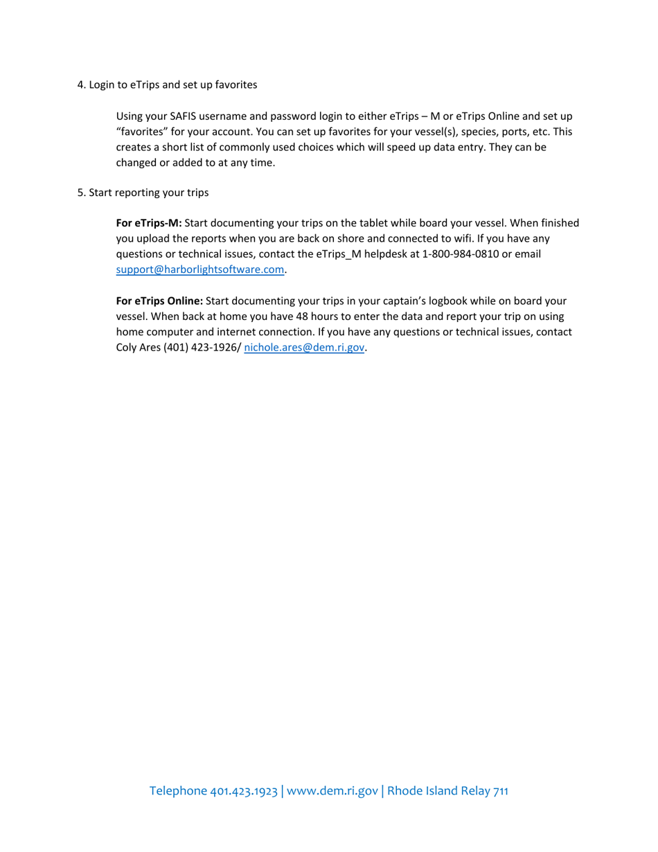 Ri Party  Charter Boat License Applicaton - Rhode Island, Page 4