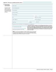 Application for Electronic Nicotine-Delivery System - Rhode Island, Page 4