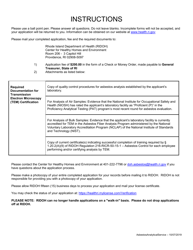 Application for Asbestos Analytical Services Transmission Electron Microscopy (TEM) - Rhode Island, Page 2