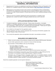 Application to Operate an EMS Training Institution - Rhode Island, Page 2
