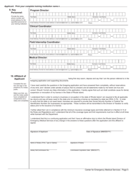 Application to Operate an EMS Training Institution - Rhode Island, Page 5