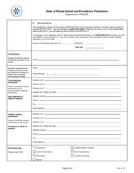 Application for Clinical Laboratory - Rhode Island, Page 4