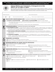 Document preview: Ordenes Medicas Para Tratamiento Y Prolongacion De La Vida (Molst, Por Sus Siglas En Ingles) - Rhode Island (Spanish)