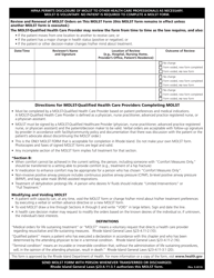 Medical Orders for Life Sustaining Treatment (Molst) - Rhode Island, Page 2