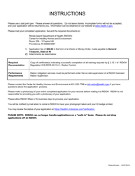 Application for Radon Worker - Rhode Island, Page 2
