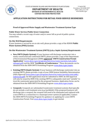 Application for Retail Food Service Businesses - Rhode Island, Page 2