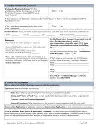 Application for Retail Food Service Businesses - Rhode Island, Page 6