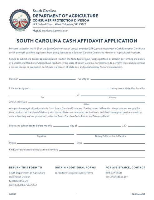 CPD Form 312  Printable Pdf