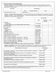 DHEC Form 2802 Application for Environmental Laboratory Certification - South Carolina, Page 18