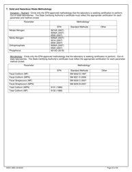 DHEC Form 2802 Application for Environmental Laboratory Certification - South Carolina, Page 22