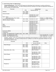 DHEC Form 2802 Application for Environmental Laboratory Certification - South Carolina, Page 5