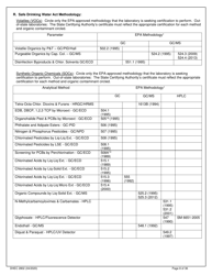 DHEC Form 2802 Application for Environmental Laboratory Certification - South Carolina, Page 8