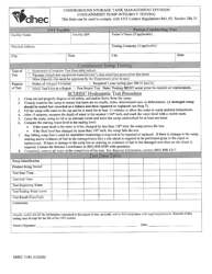 DHEC Form 3183 Containment Sump Integrity Testing - South Carolina