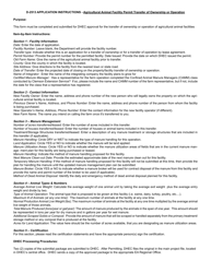 DHEC Form 2513 Standard Application Form for Agricultural Permit Transfer of Ownership or Operation - South Carolina, Page 3