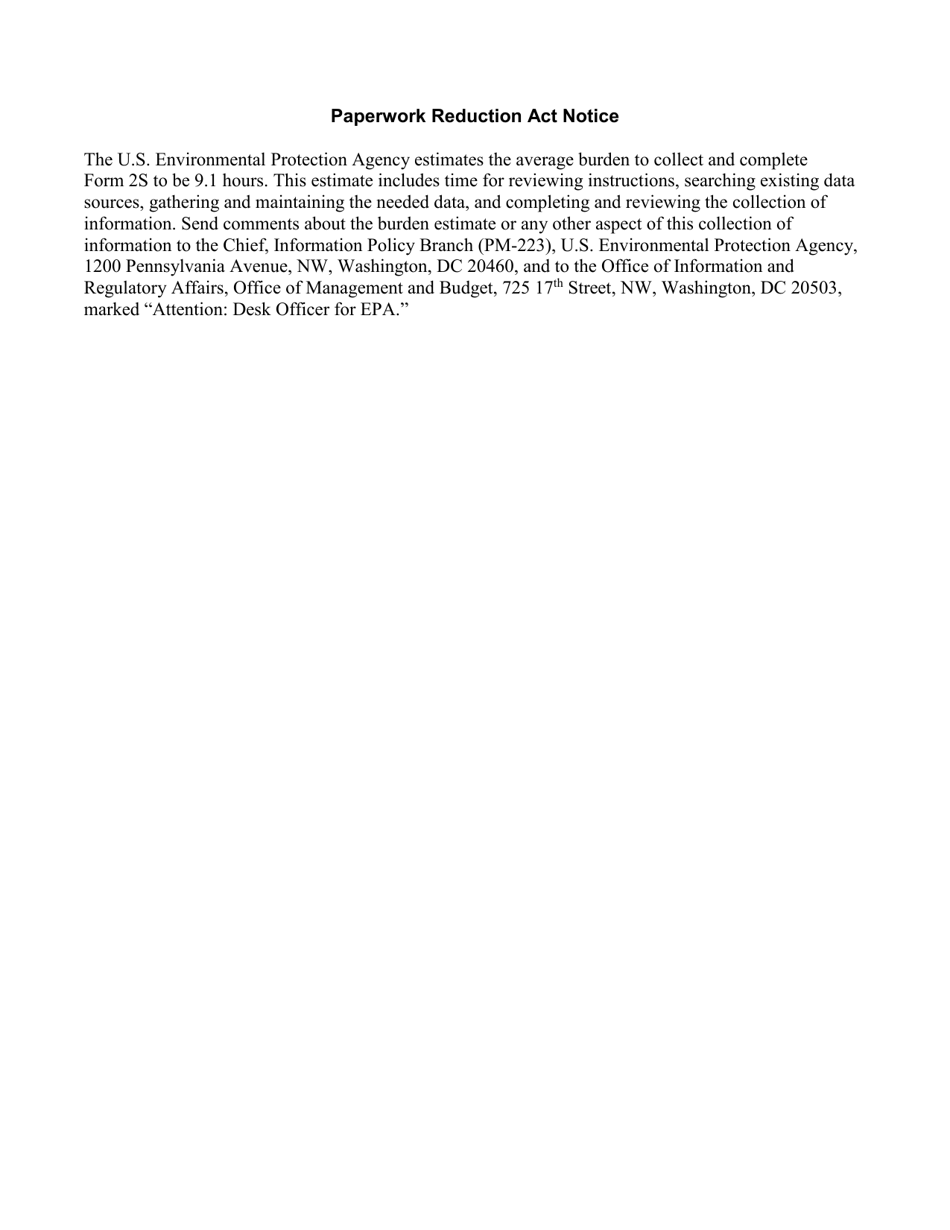 NPDES Form 2S (EPA Form 3510-2S) Application for Npdes Permit for Sewage Sludge Management New and Existing Treatment Works Treating Domestic Sewage, Page 2