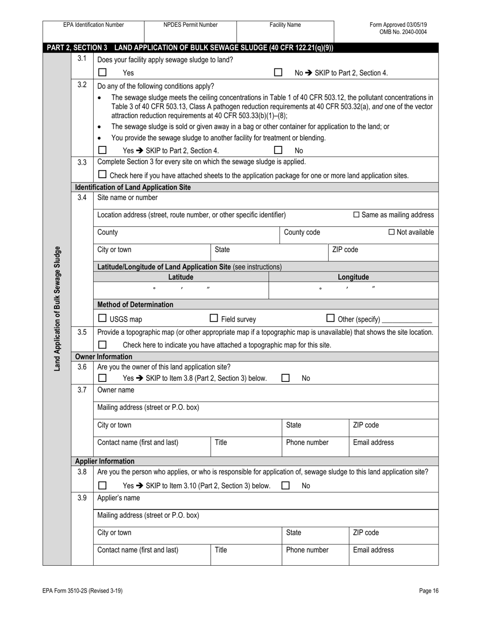 NPDES Form 2S (EPA Form 3510-2S) - Fill Out, Sign Online and Download ...