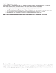 Form SC1040X Amended Individual Income Tax - South Carolina, Page 6